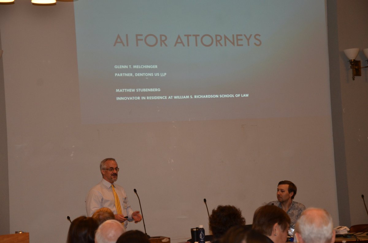 MatthewLawTech's tweet image. Great presentation on AI at the HSBA Civil Bench Bar Forum at the Hawaii Supreme Court yesterday. #LegalTech