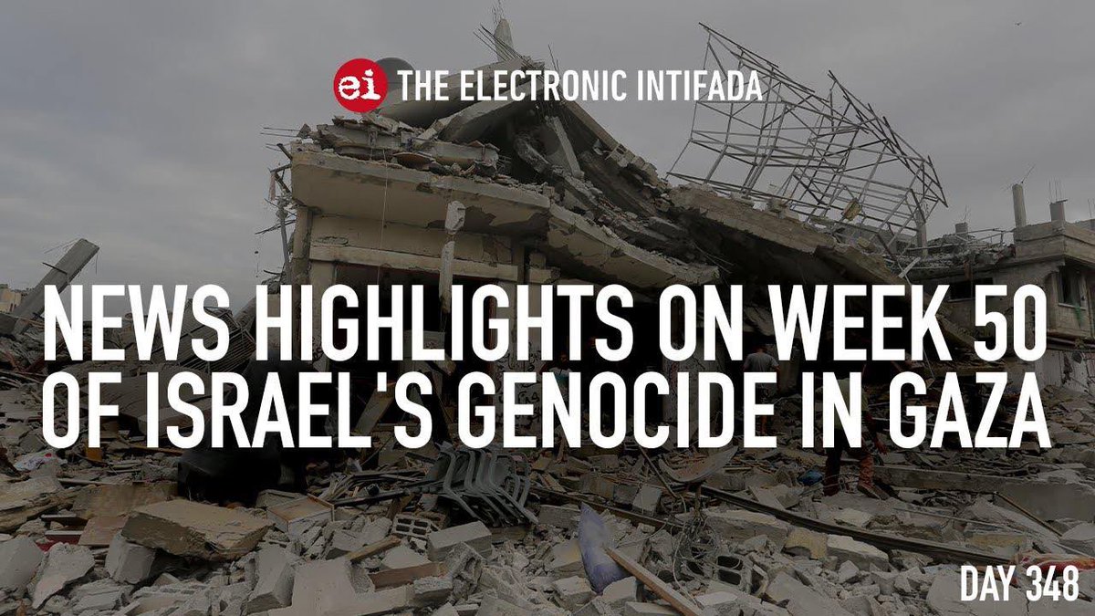TheRevolutionR1's tweet photo. 🇮🇱🛩💥NEWS HIGHLIGHTS ON WEEK 50 OF #ISRAEL'S #GENOCIDE IN #GAZA, WITH NORA BARROWS-FRIEDMAN
This is a segment from The #ElectronicIntifada's day 348 livestream.
Ali Abunimah, Nora Barrows-Friedman, Jon Elmer and Asa Winstanley were joined by Huda Ammori and Max Geller from #PalestineAction.
You can watch the entire broadcast here: https://t.co/FlH8afYihM.
WATCH! https://t.co/dKFsbQO2k3