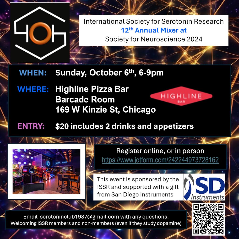 Serotonin Society (@5ht_society) on Twitter photo Our <a href="/SfNtweets/">Society for Neuroscience (SfN)</a> 2024 Chicago social mixer is happening!!! Come and make new friends and meet colleagues interested in #5HT and its many facets. Book your spot at
form.jotform.com/242244973728162. 👇👇👇 Our <a href="/SfNtweets/">Society for Neuroscience (SfN)</a> 2024 Chicago social mixer is happening!!! Come and make new friends and meet colleagues interested in #5HT and its many facets. Book your spot at
form.jotform.com/242244973728162. 👇👇👇