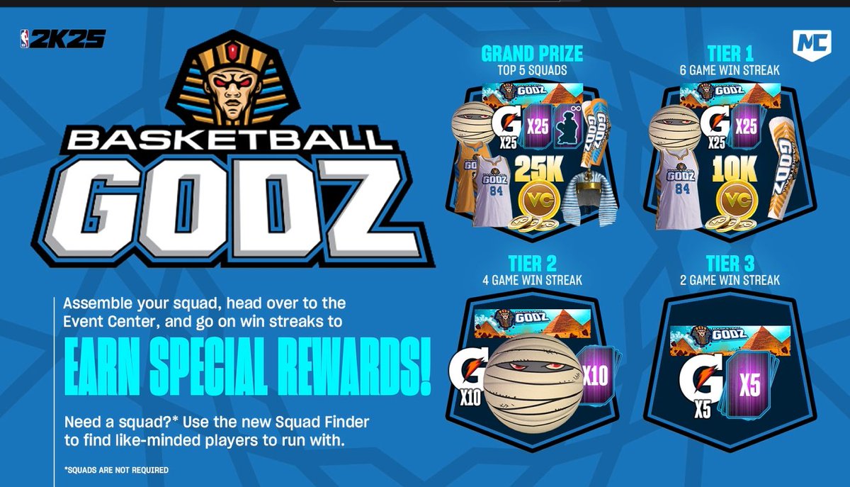 IsoNinjaYT's tweet image. BASKETBALL GODZ REWARDS THIS WEEKEND 🔥

#NBA2K25