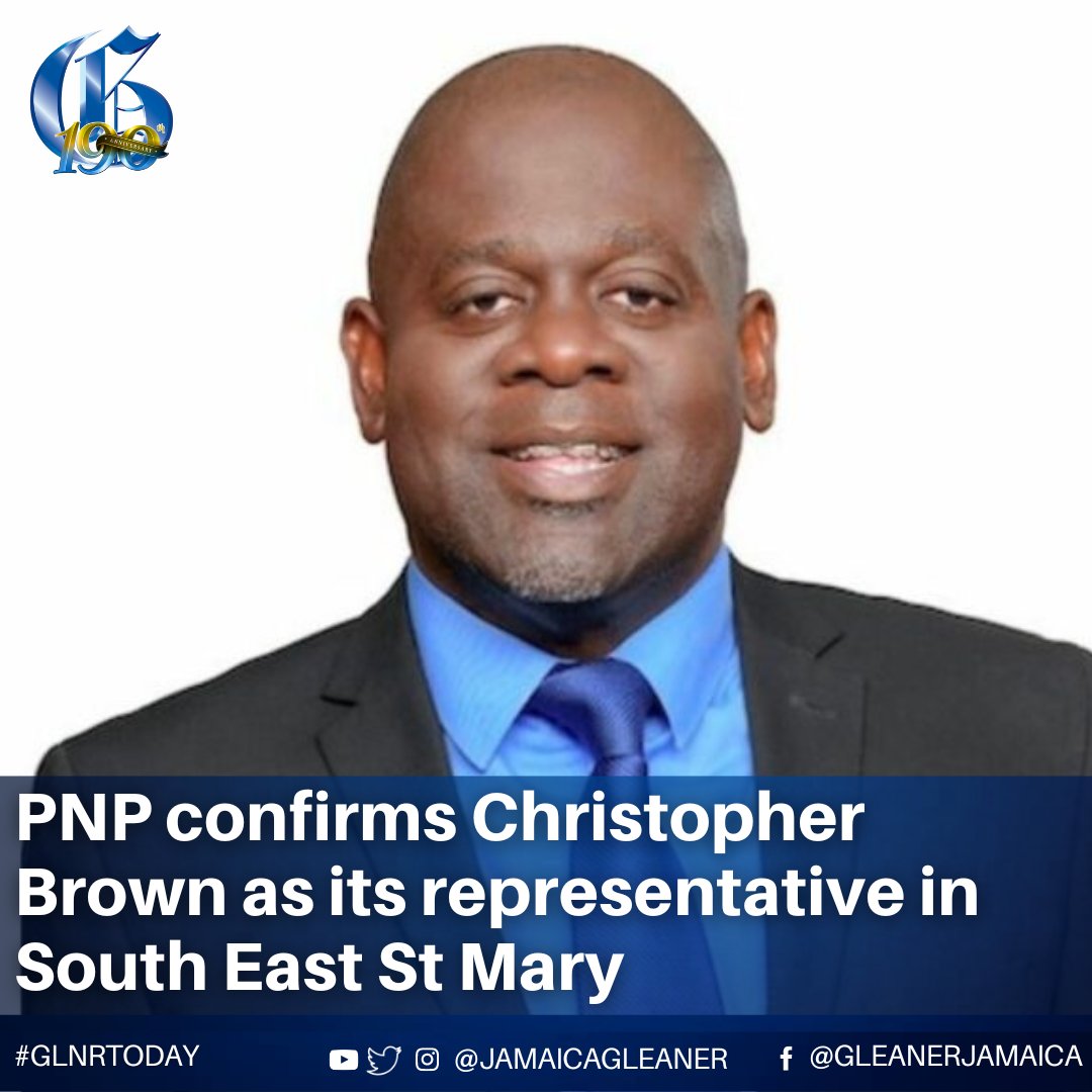 JamaicaGleaner's tweet photo. The People's National Party has confirmed business executive Christopher Brown as its standard bearer in South East St Mary for the upcoming general elections.

Read more: https://t.co/FJSbsYFRSy #GLNRToday https://t.co/YXH1Qsx544