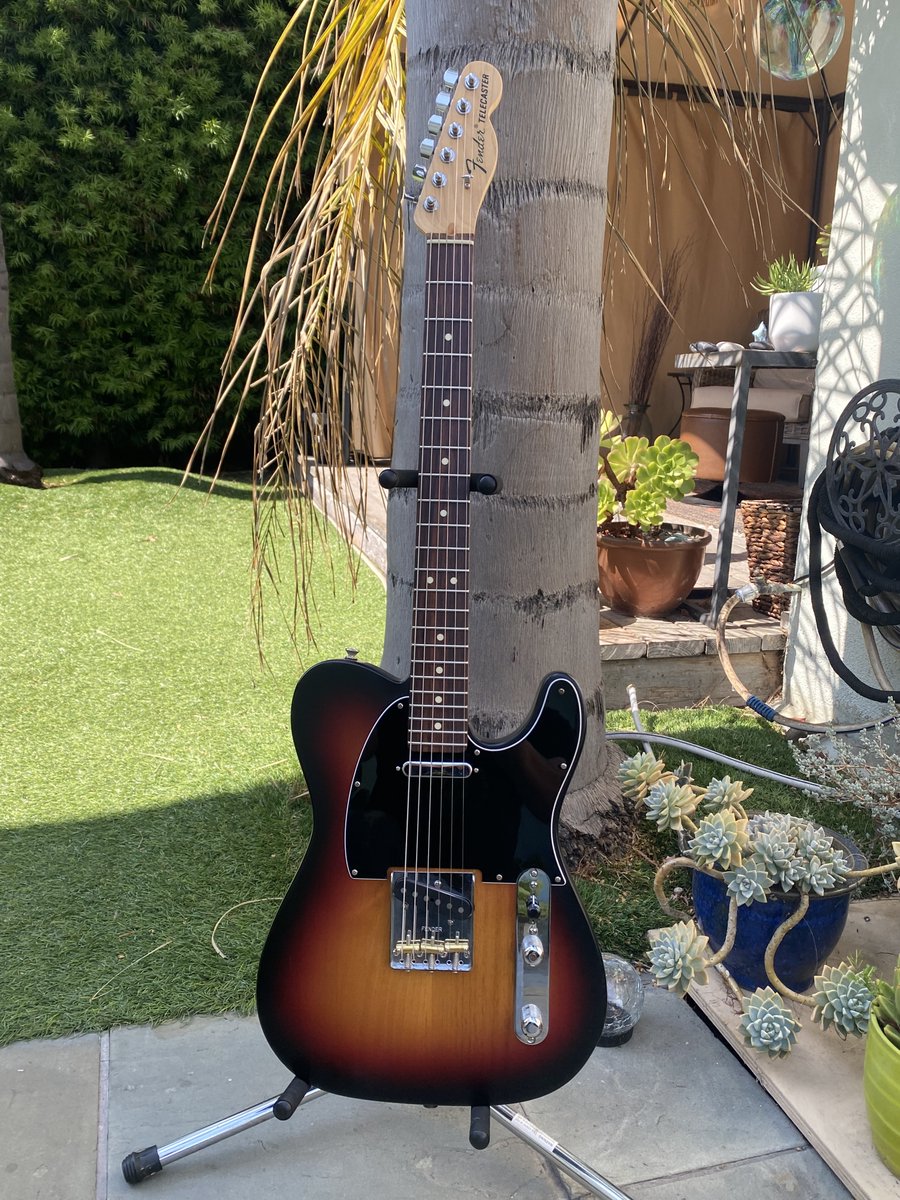 OK. I put on the black pick guard and the brass saddles. I think she looks even better in black. How 'bout you? 

#Fender #Telecaster #guitarist #guitar