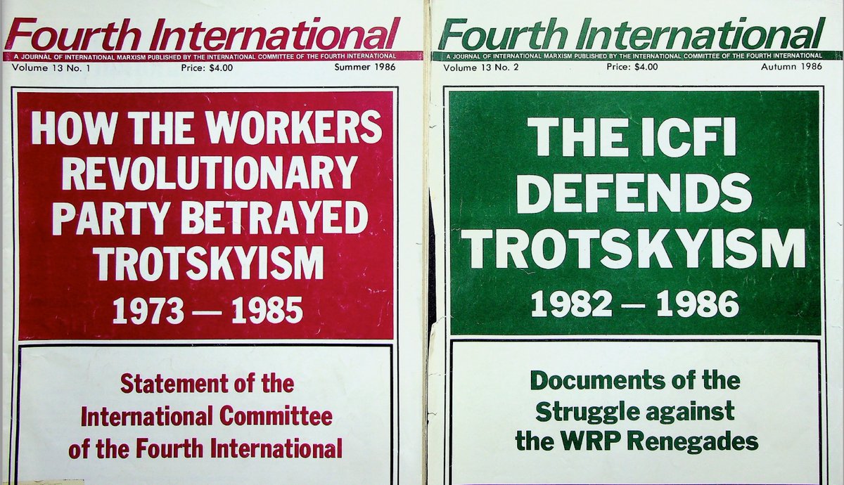 These two issues of the Fourth International, published by the International Committee in the aftermath of the 1985-86 split, contain the essential documents of the political crisis in the Workers Revolutionary Party. They are not included in <a href="/AidanJBeatty/">Aidan Beatty</a>'s bibliography.