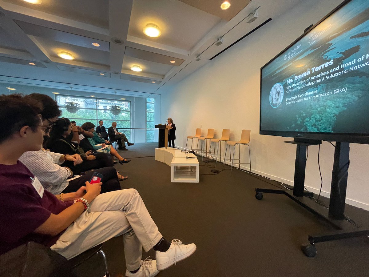 theamazonwewant's tweet image. ⚫️ #SPAEvents
We have begun the launch of the Youth Advisory Committee! We are now listening to @EmmaTorresUN, SPA Strategic Coordinator, who is sharing the importance of science, innovation and sustainable solutions.

#TheAmazonWeWant #SummitoftheFuture2024