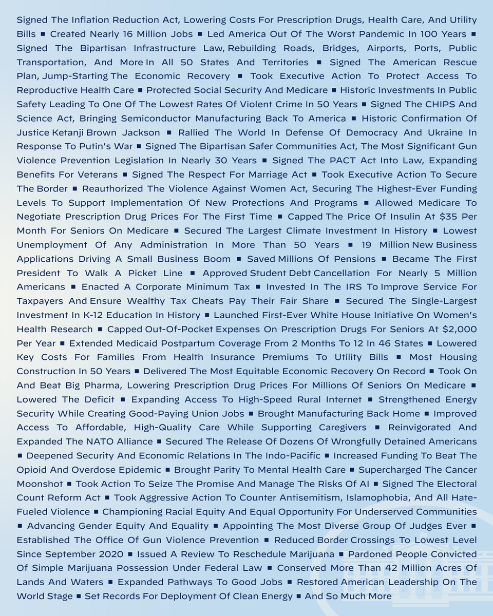 Receipts. Proof. Timeline. Screenshots.

wh.gov/TheRecord