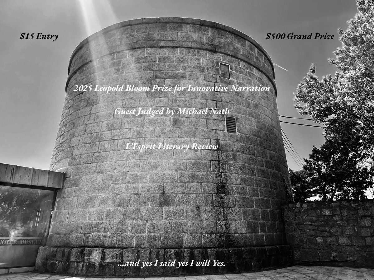 We're thrilled to announce our inaugural contest!

The 2025 Leopold Bloom Prize for Innovative Narration

Guest Judged by Michael Nath

$15 entry / $500 prize

Details here: lespritliteraryreview.org/2025-leopold-b…

Submit here: lespritliteraryreview.submittable.com/submit/4c4a567…

#fiction 
#contests 
#writerslife