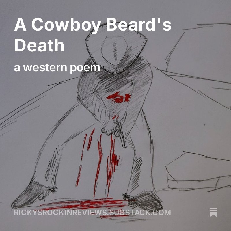 RickyRockReview's tweet photo. My latest poem. A western one. Proud of it.

#poem #poetry #poet #poetic #poetsoftwitter #twitterpoet #beards 

https://t.co/7qk70cMrTN https://t.co/xWp1hQyaDO