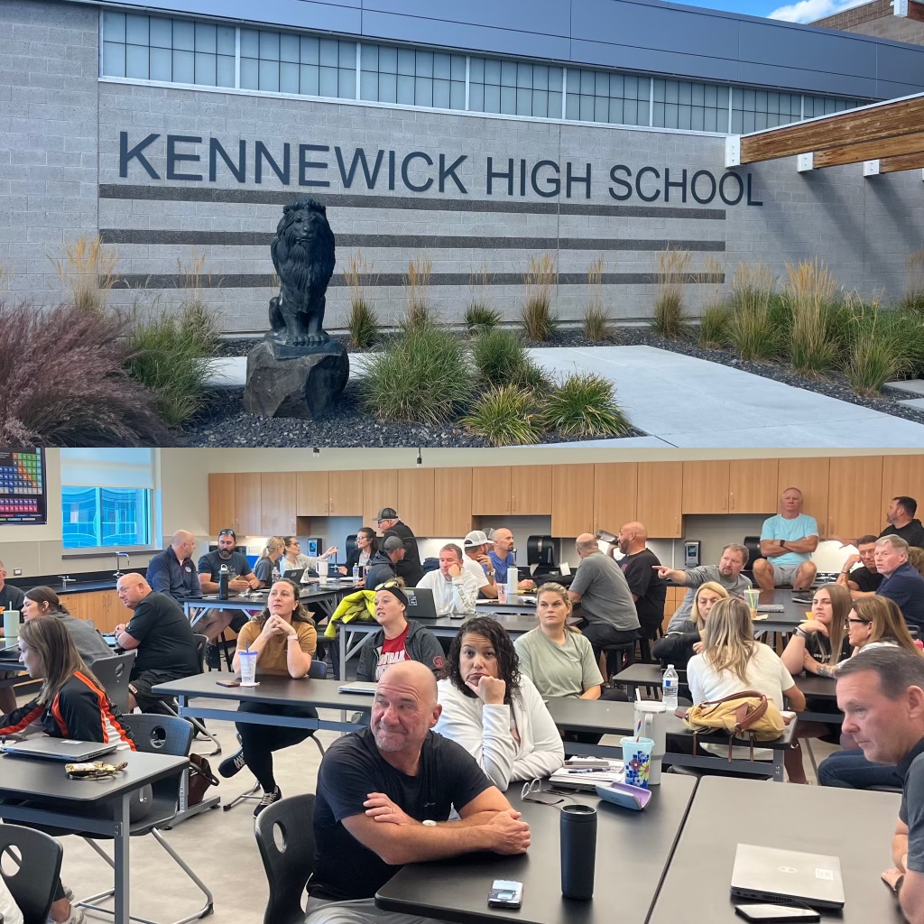 The UW CLA Coach Development team wrapped up the week by leading a training session for Kennewick School District coaches focused on culture-building strategies!

#MillionCoachesChallenge