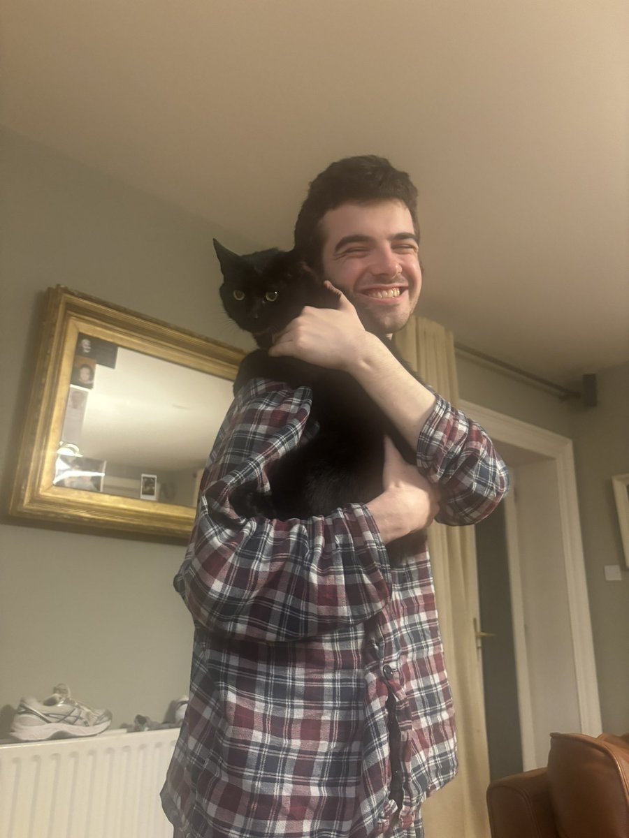 #wonderboy and his fave cat ever. @ErisLovesMovies . This is for you