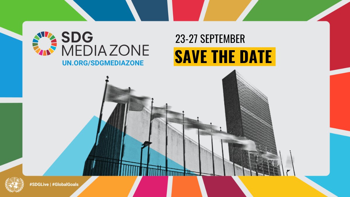 The SDG Media Zone is back at the UN General Assembly in NYC!

Tune in as world leaders, activists, private sector figures, academics &amp; more discuss some of the most pressing issues facing the globe today.

Follow the action from #UNGA: un.org/sdgmediazone