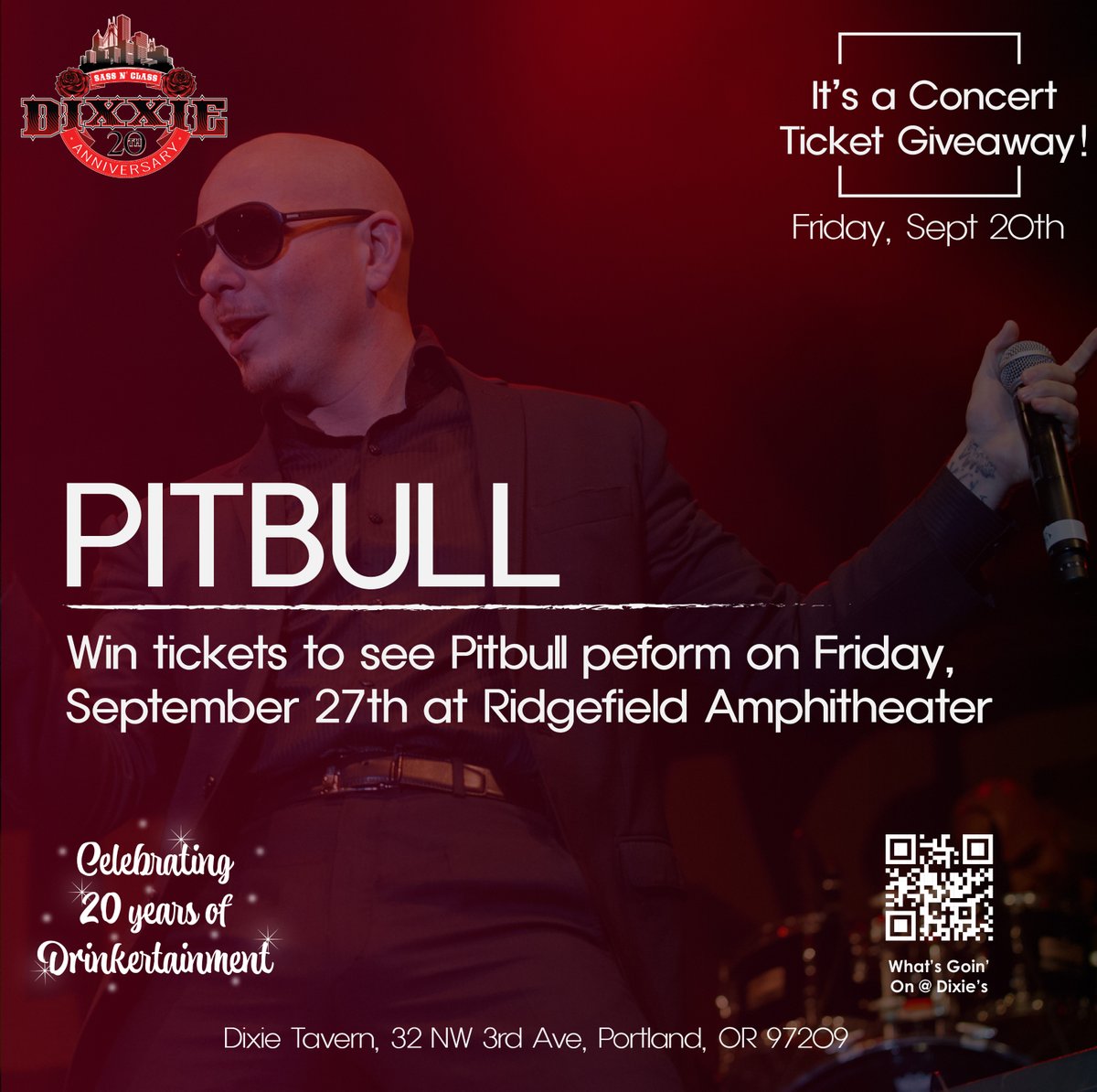 Tonight only! We're giving away a Premium VIP box seats, lounge, reserved table, private parking experience to see Pit Bull!