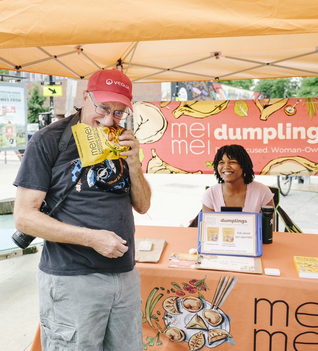 Yes, we know the dumplings look good on the outside, but it's what's on the inside that counts! 😉 It's time to #shoplocal this weekend, savor the warm weeks of early fall, and build your #markethaul! meimeidumplings.com/dumplinglocator