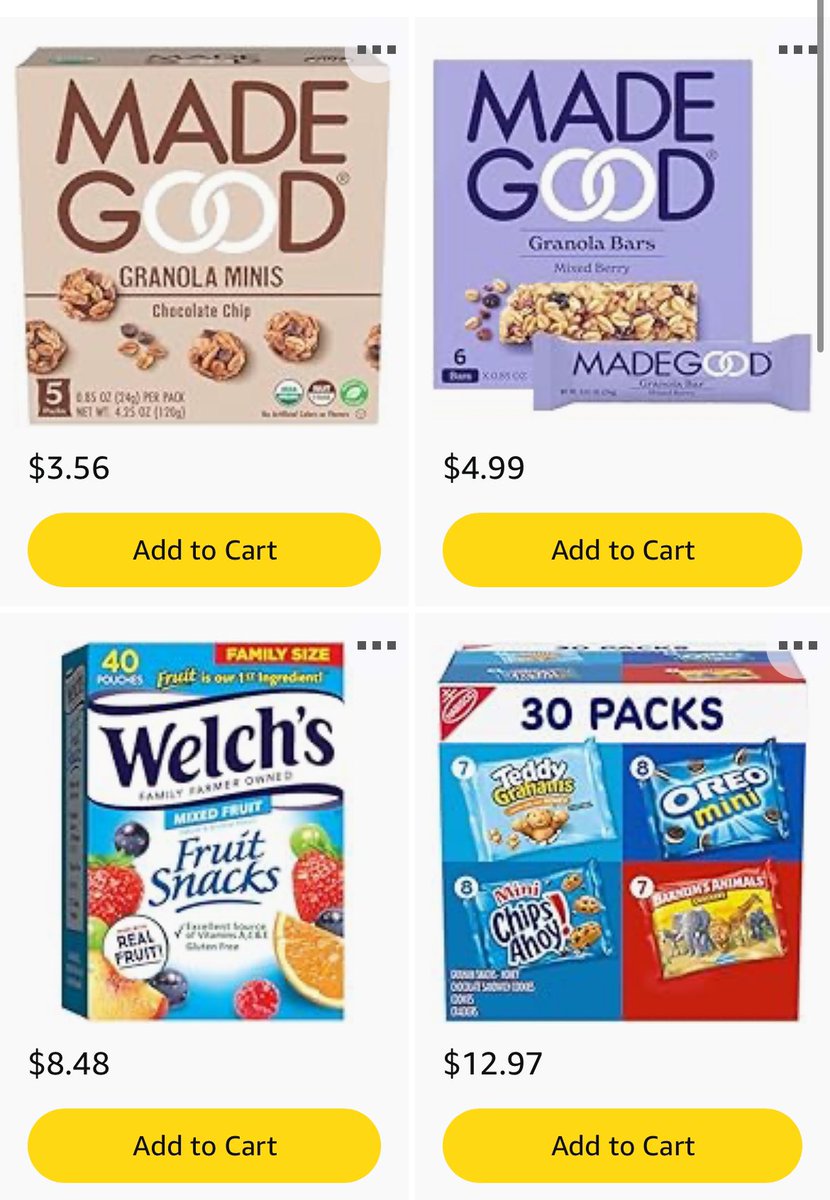 hclark444's tweet photo. My top 4 items are snacks! As low as $3.56!
About me:
🧡1/2 Split
💛Michigan
💚Title 1
💙#WMU Go Broncos!
💜 https://t.co/qzPhJYkvN9
⬇️Drop your list if you have SNACKS🍎
@WelchsFruitSnck @madegoodfoods @nabisco #welchs #madegood #nabisco
#clearthelist #Teachersof𝕏 https://t.co/RvsjJnnPAW