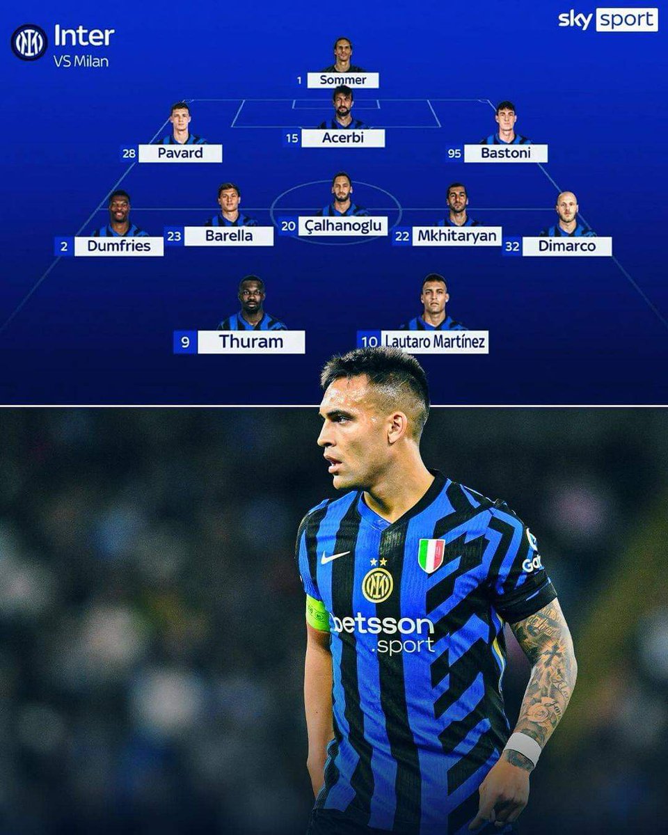 FansNerazzurri's tweet photo. Meski tandingnya senin dini hari, prakiraan formasi Inter vs AC Milan udah keluar, kalo susunan pemainnya benar seperti dibawah ini, prediksi kalian bagaimana? https://t.co/uHY58mNCPc