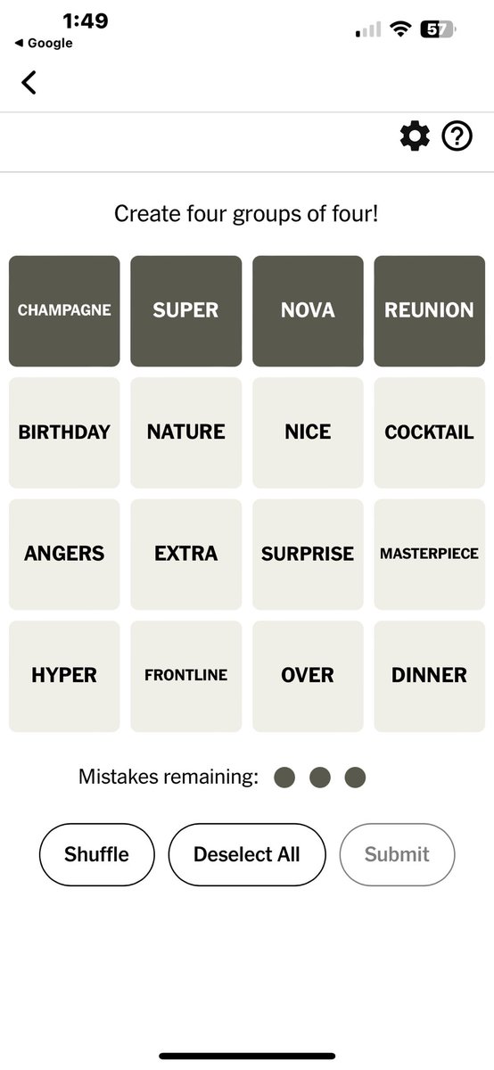 LibbyDowd's tweet photo. I need to know how @NYTGames throws this at me and it is not the correct answer #oasis #oasis2025 #oasisreunion https://t.co/fNM2IFQ7H4