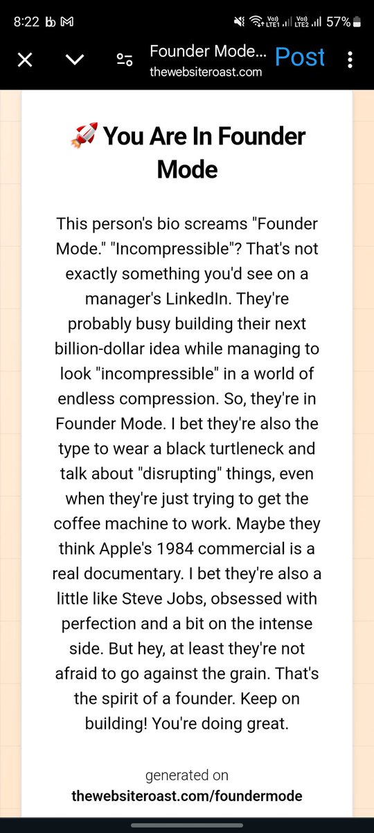 That's a lot of fathom. Well atleast I am in founder mode according to AI.