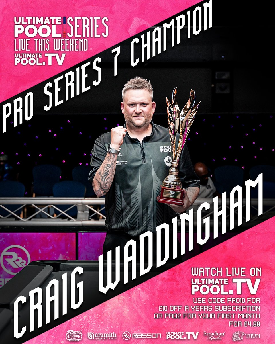 𝙋𝙧𝙤 𝙎𝙚𝙧𝙞𝙚𝙨 𝙎𝙞𝙡𝙫𝙚𝙧𝙬𝙖𝙧𝙚 𝙛𝙤𝙧 𝙩𝙝𝙚 𝙎𝙞𝙡𝙫𝙚𝙧 𝙎𝙣𝙞𝙥𝙚𝙧 🏆

Craig Waddingham claims his first Pro Series title after defeating Marc Fleming 7-1 in Pro Series 7. 💥

#upproseries #ultimatepool
