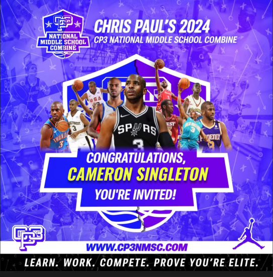 blessed to receive a invitation from chris paul’s middle school combine!