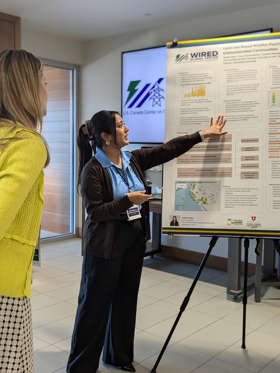 The 2024 WIRED Grid Resilience Symposium was held last week, and it featured our very own students: Mahdis Borhani, Tasnim Isaba, and Suraksha Bhandari. Climate resilience in the Western interconnection is in good hands! #wiredglobalcenter #studentresearch #gridresilience