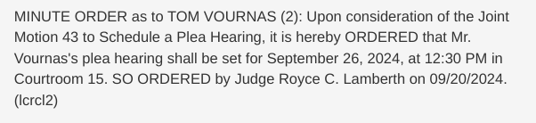 sfoguj's tweet photo. Tom Vournas (#FannyPackPB #ElGreco) has decided to emulate co-def Leonard Lobianco and plead. Hearing set for 9/26. https://t.co/5FzcNrf1W4