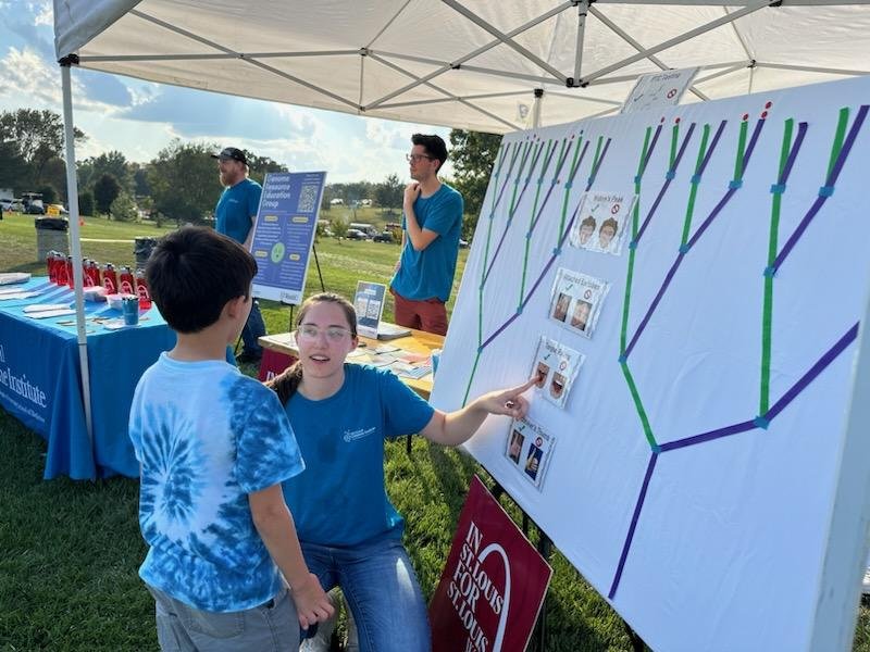 We are here! Check us out at the Balloon Glow. Learn more about genomics and its role in health and medicine.

#balloonglow #StL #Genomics