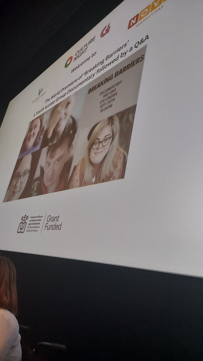 Tonight was the #BreakingBarriers documentary premier, I couldn't be any more proud being part of the group who made the documentary and I hope everyone who attended learned a little about what its like to live with a disability in Ireland more importantly though, I hope we can