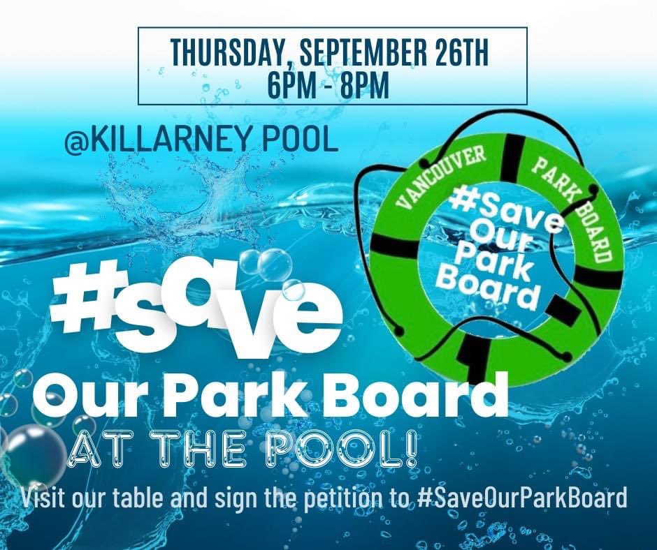 Save our Park Board! Join us in making a difference by signing the petition to #SaveOurParkBoard. Your support is crucial. Stop by on Thursday, September 26th, from 6pm-8pm, and help us save our Park Board. Every signature counts!  See you there!