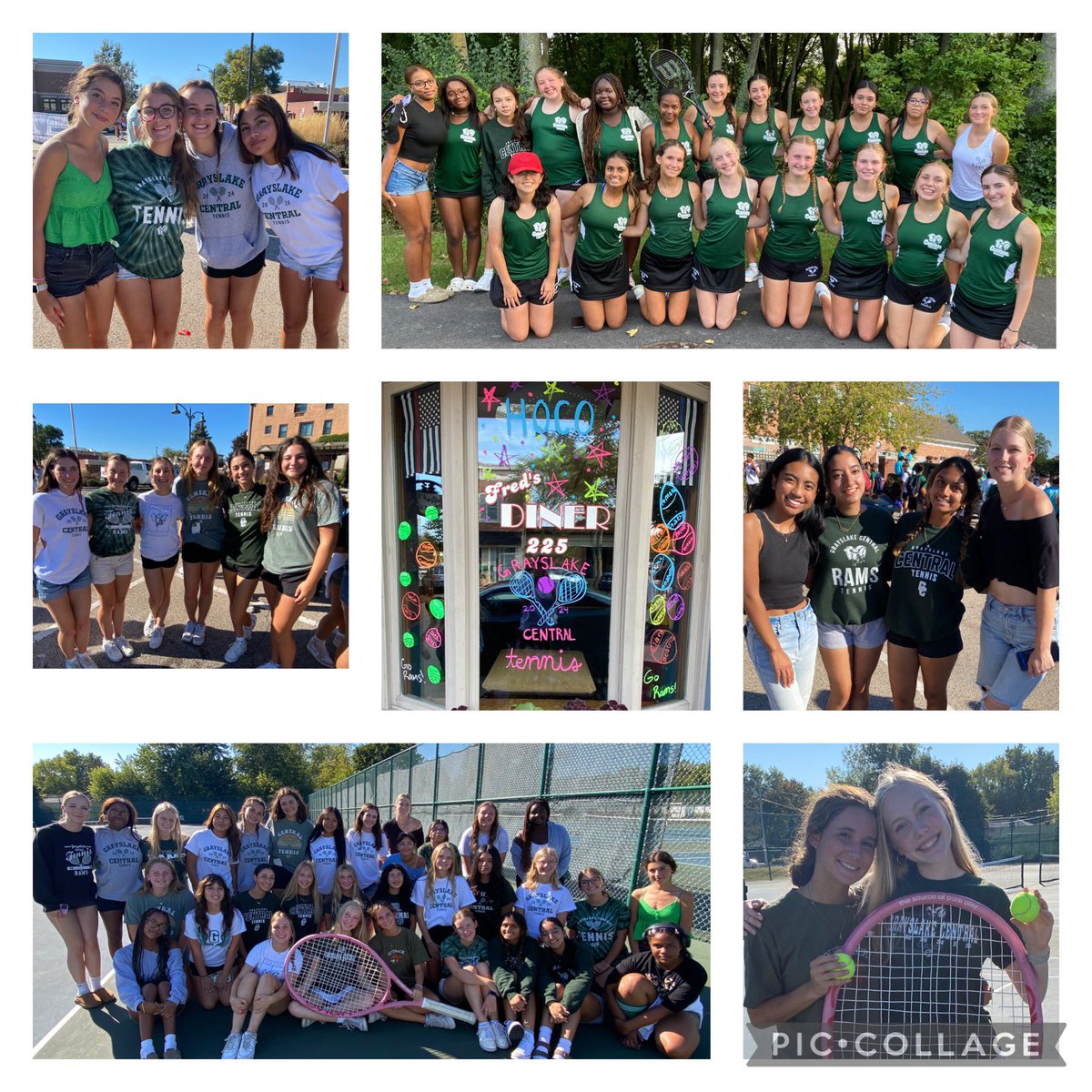 Happy Homecoming 2024! 💚🤍🩶 All smiles for window painting + parade! Big wins over McHenry + Antioch! Go Rams! <a href="/GoGCHSRams/">GCHS Athletics</a> #Ramily #GRIT # RamsLife