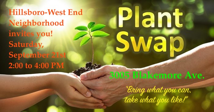 Vanderbilt Community Relations (@vanderbiltlocal) on Twitter photo 🌿🍂 Calling all gardeners! From novice to master gardener, join <a href="/HWENneighbors/">Hillsboro-West End Neighborhood</a> at the Fall Plant Swap this Saturday, Sept. 21, 2–4pm at 3005 "little" Blakemore Avenue.
ow.ly/qhya50Ts8wF 🌿🍂 Calling all gardeners! From novice to master gardener, join <a href="/HWENneighbors/">Hillsboro-West End Neighborhood</a> at the Fall Plant Swap this Saturday, Sept. 21, 2–4pm at 3005 "little" Blakemore Avenue.
ow.ly/qhya50Ts8wF