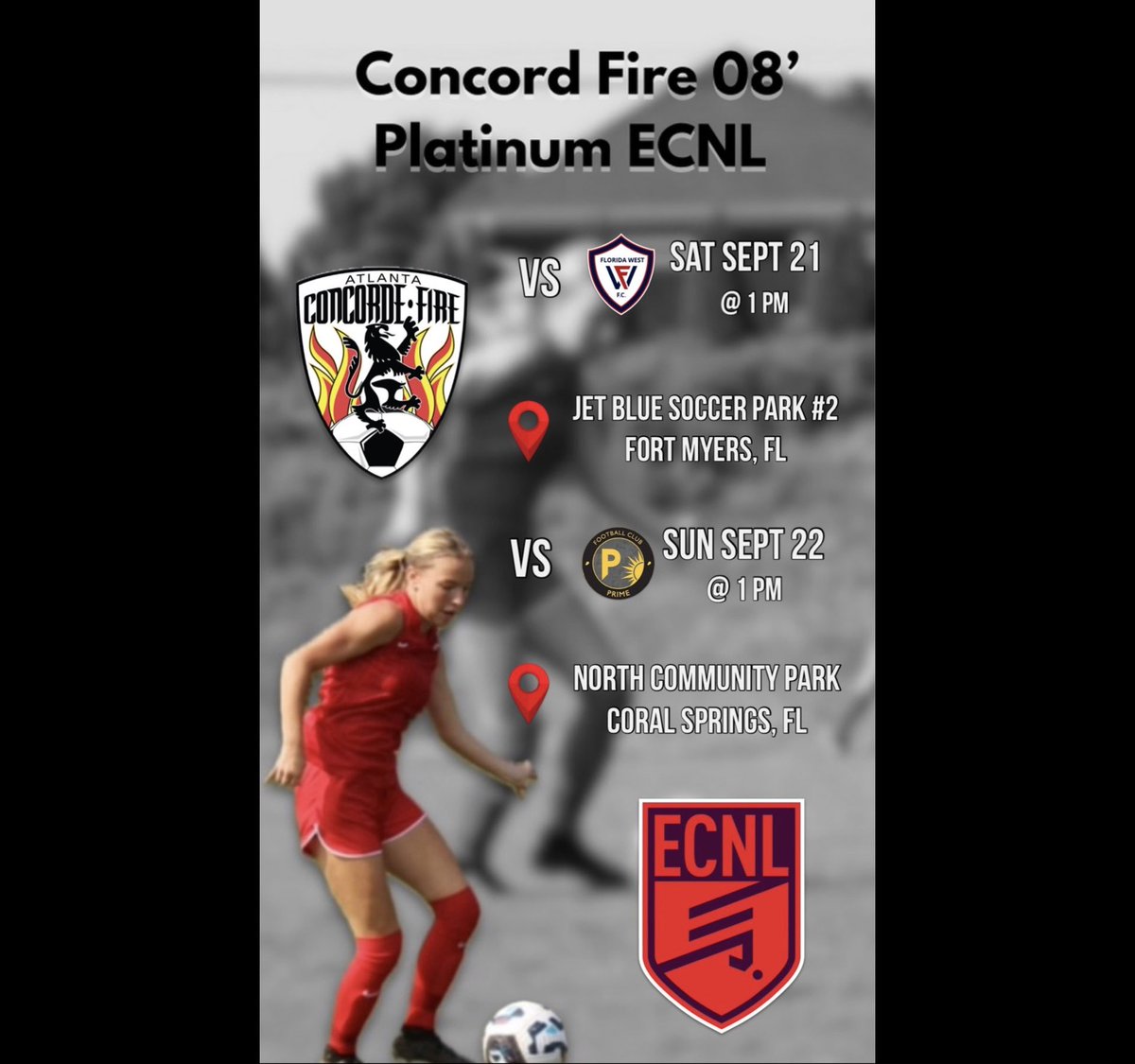 Reese Humphries (@reeseh44) on Twitter photo So excited to be headed to Florida for the first time this season! Let’s go Fire!! 🔥🔥
<a href="/ImYouthSoccer/">ECNL/GA/Recruiting/College Soccer</a> <a href="/ECNLgirls/">ECNL Girls</a> <a href="/ConcordeFire08G/">Concorde Fire 08G ECNL Platinum</a> <a href="/ECNLSoutheast/">ECNL Southeast Girls</a> <a href="/PrepSoccer/">Prep Soccer ⚽️</a> So excited to be headed to Florida for the first time this season! Let’s go Fire!! 🔥🔥
<a href="/ImYouthSoccer/">ECNL/GA/Recruiting/College Soccer</a> <a href="/ECNLgirls/">ECNL Girls</a> <a href="/ConcordeFire08G/">Concorde Fire 08G ECNL Platinum</a> <a href="/ECNLSoutheast/">ECNL Southeast Girls</a> <a href="/PrepSoccer/">Prep Soccer ⚽️</a>