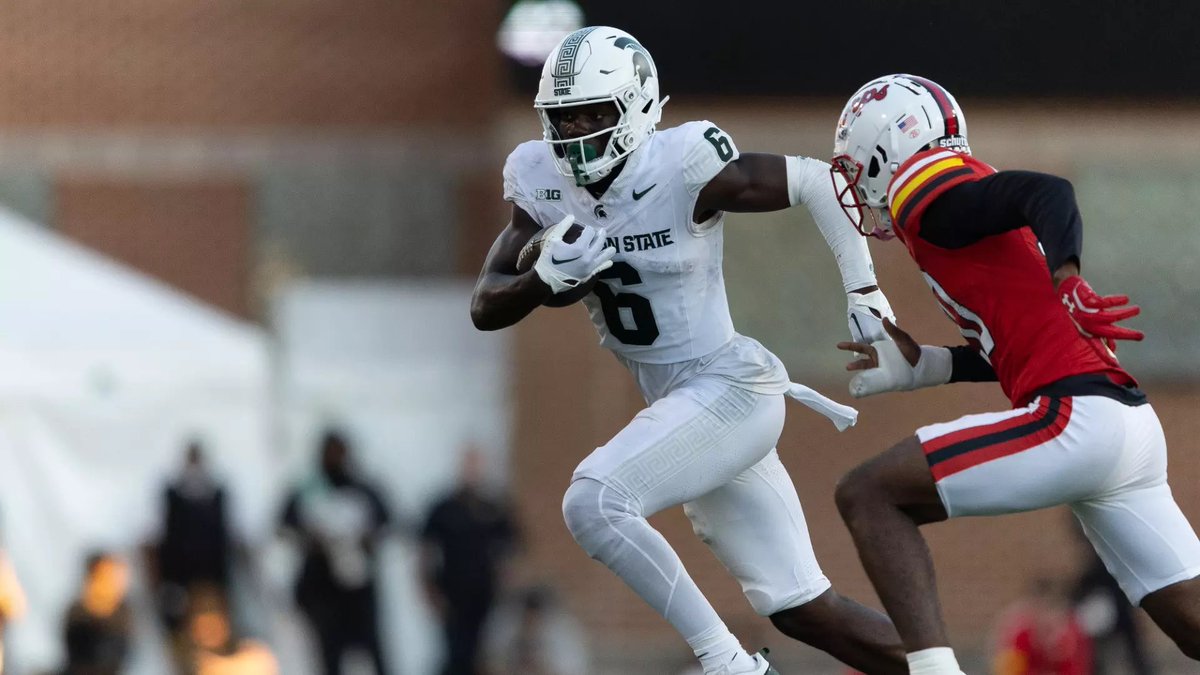 mzenitz's tweet photo. The expectation is that Michigan State will be without two starting receivers — Nick Marsh and Jaron Glover — tomorrow vs. Boston College due to injuries, sources tell @247Sports/@CBSSports.

Marsh, a top-100 Class of 2024 recruit, leads MSU with 232 receiving yards. Glover had six catches for 84 yards and a TD in MSU’s win over Maryland.

https://t.co/z4EuNl8tFj