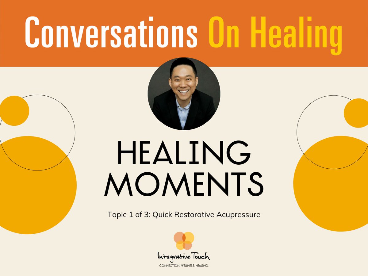 Join our Conversations on Healing segment, Healing Moments! 🧡🦋

Today, Jimmy Yen from <a href="/AchieveIH/">Achieve Integrative Health</a> shares a Quick Restorative Acupressure technique to ease neck and lower back pain. It's quick and easy to learn!

Try it out at buff.ly/3TDysCl!