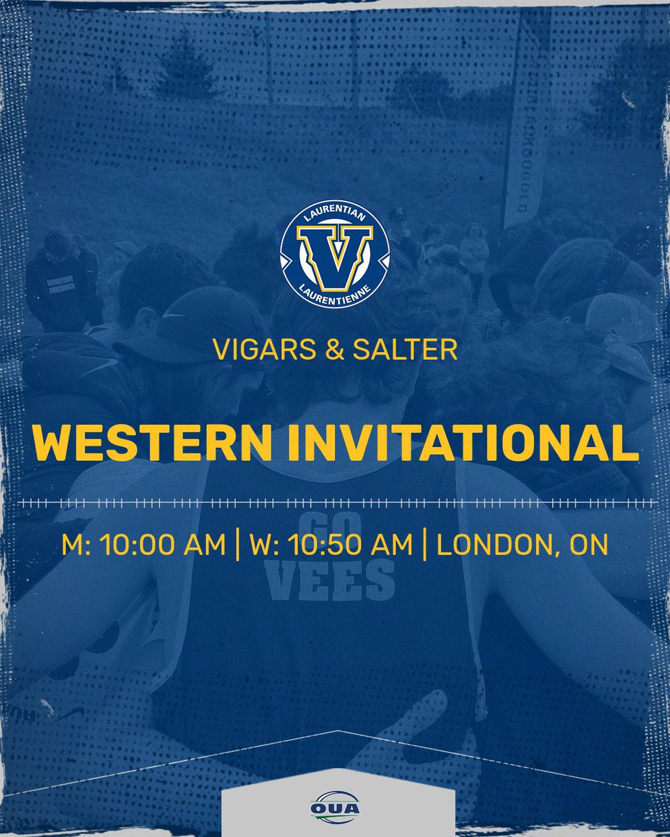 Vees on the course TOMORROW ‼️
Set your reminders, 12 USPORTS schools face your Laurentian Voyageurs at Thames Valley Golf Course in London, ON. 

LIVE RESULTS: live.athletic.net/meets/39707