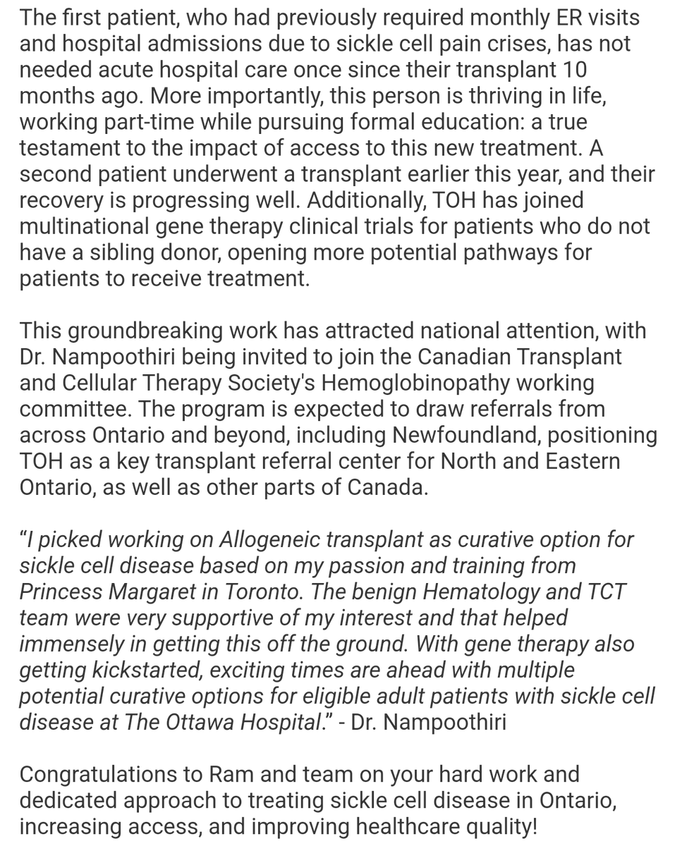 iamramvn's tweet photo. Extremely humbled by this. Transplant is a team effort. Nothing can be achieved without the selfless efforts of coordinators, inpatient and outpatient nurses, pharmacists, dieticians, OT/PT team, apheresis team,&amp; others. Kudos to the whole team @TCT_TOH https://t.co/XvkmF94Frj