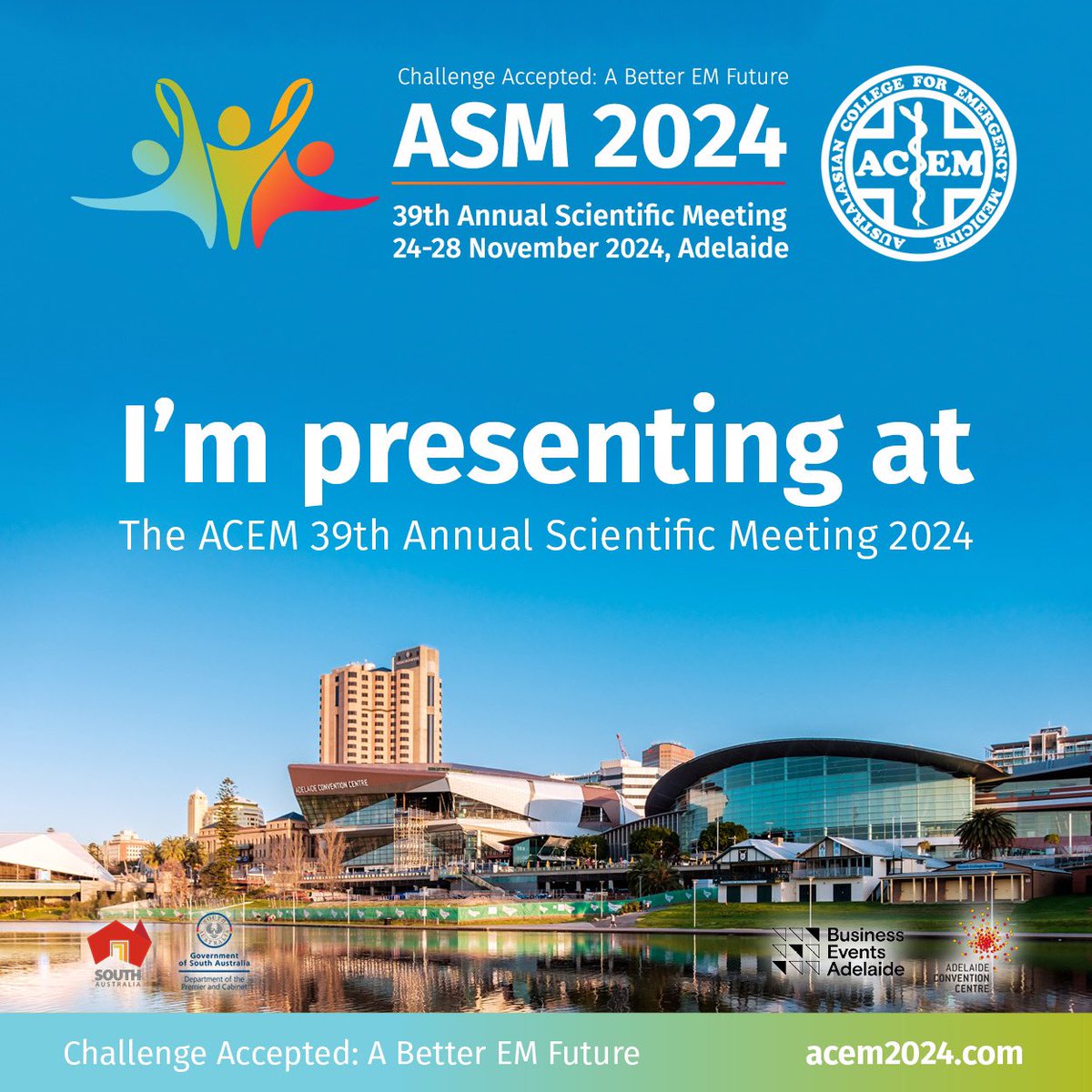 I’ll be speaking at the ACEM Annual Scientific Meeting this November in Adelaide. The theme of this year’s ASM is “Challenge Accepted: A Better EM Future”.