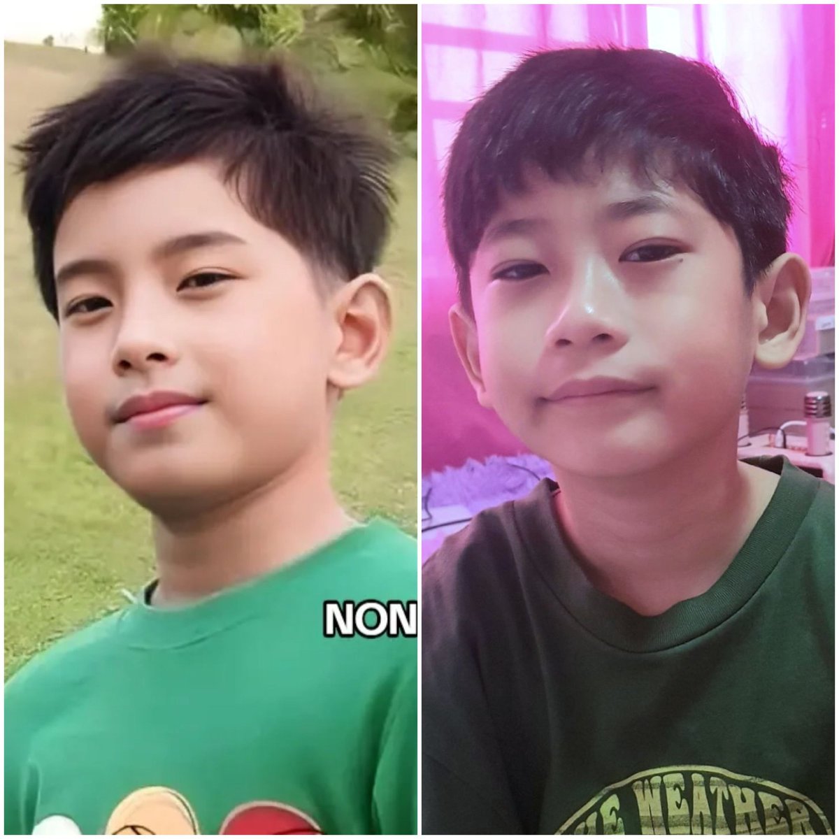 serenlee0417's tweet photo. Nung nakita ko tong picture ni Nico parang may hawig..hinanap ko talaga tong picture ni Kyler nung bata pa siya.Kase sabi ko parang hawig nga..Medyo delulu..🥰😅 so ako kinikilig kase bias ko yan e.🥰😅#HORI7ON_KYLER https://t.co/Usw6Hn8Pl1