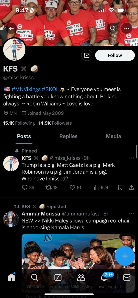 social_minded's tweet photo. @miss_krisss @iLoveJaneAdams @akafacehots I think you might be a little hypocritical on your homepage - be kind to everyone -> trump is a Pig https://t.co/qY6QsnN7Vt