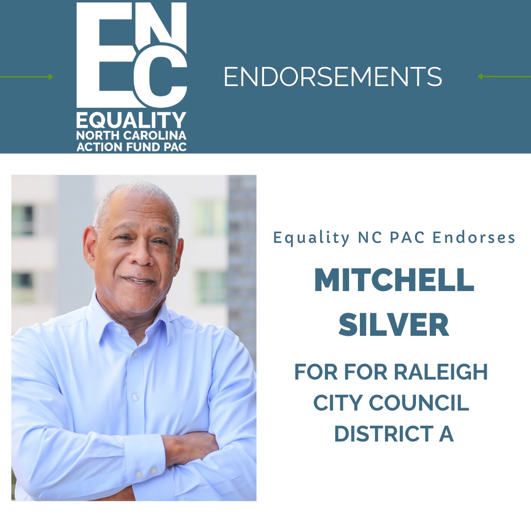 I'm honored to be endorsed by Equality NC and proud to stand with them to protect LGBTQ+ rights and work toward a safer, more inclusive, and equitable Raleigh.
