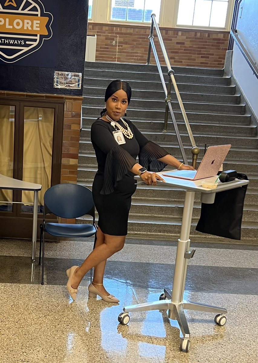 Rolling down the hall today with my mobile desk 😂