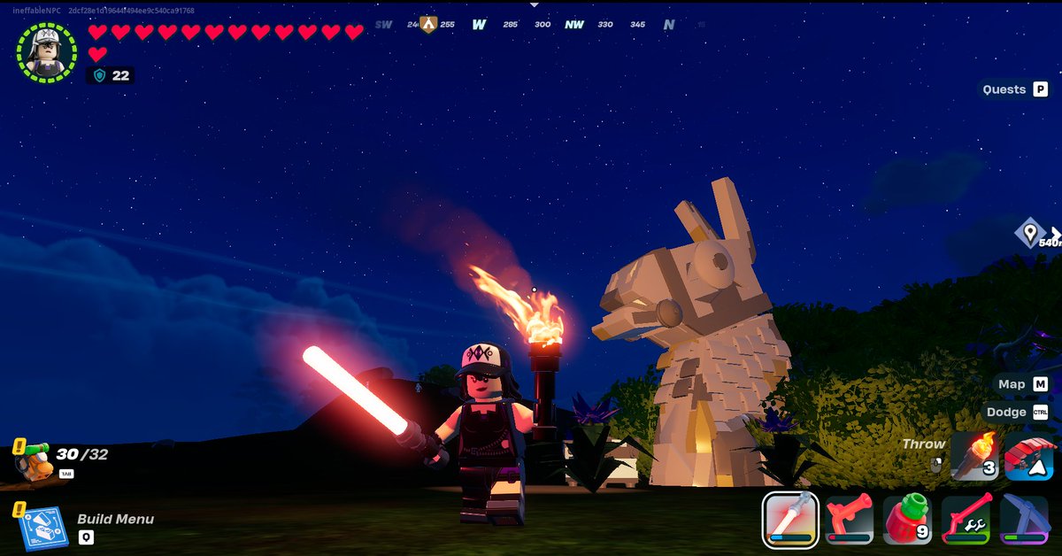 IneffableNpc's tweet photo. after six hours of searching on my main island seed i gave up and tried one of my other maps. Found in less than 10 minutes. north side of the island. convinced my other map doesnt have it >.< #fortnite #LEGOFortnite #LEGOFortniteLostIsles #llamaheadstatue #twitchstreame #gamer https://t.co/YHKvwmyVq3