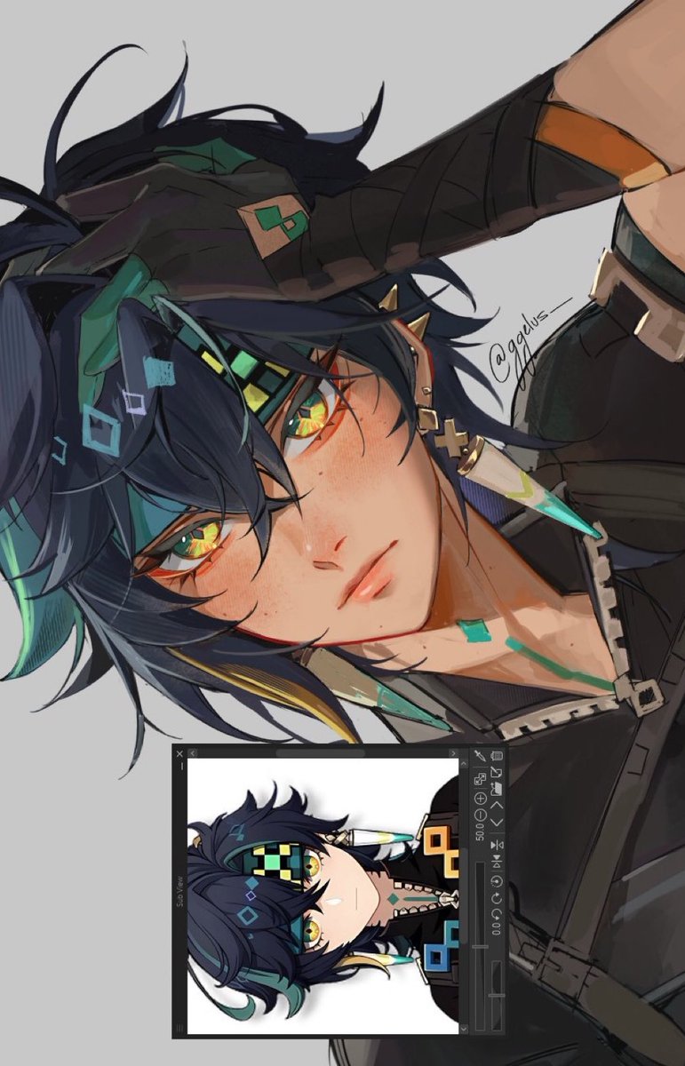 ggelus_'s tweet photo. Some genshin boys in my style that I never finished lol (if I ever go back to one of these which one should I finish first?) https://t.co/LhshJy5mOE
