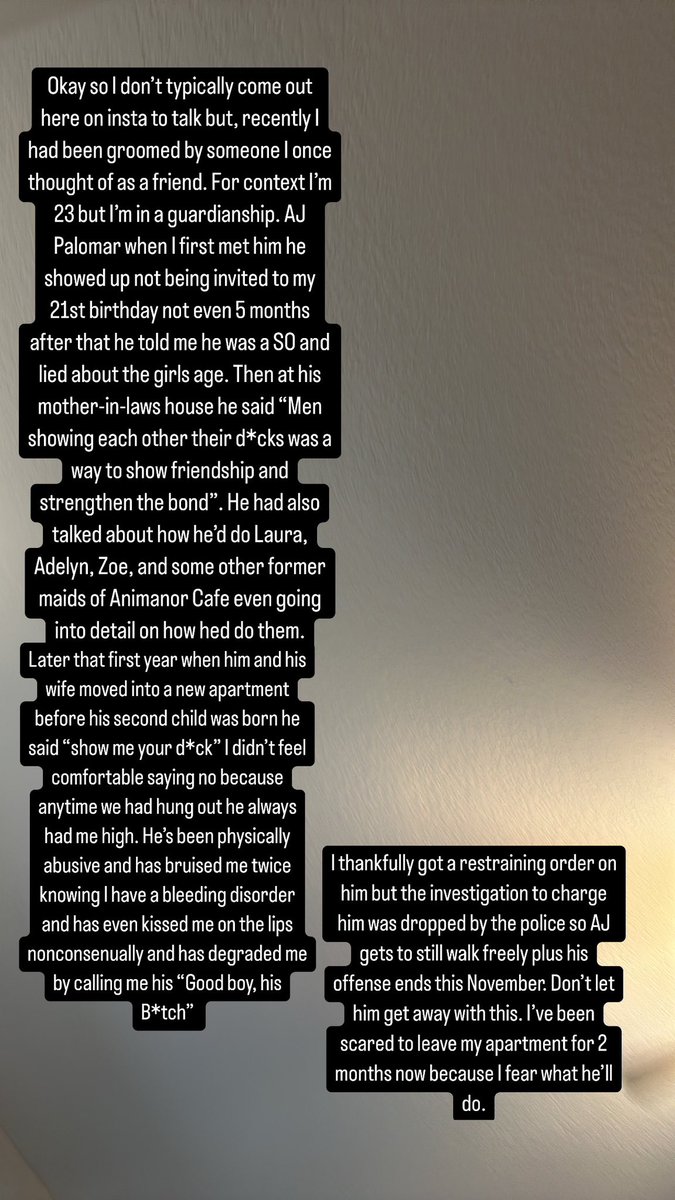 RealDragonIntel's tweet image. I don’t typically post or speak out on this but I was groomed by a SO who is still registered and even with a restraining order he gets to still walk free. He’s still registered as a SO and has talked about and tried to cheat on his wife multiple times.