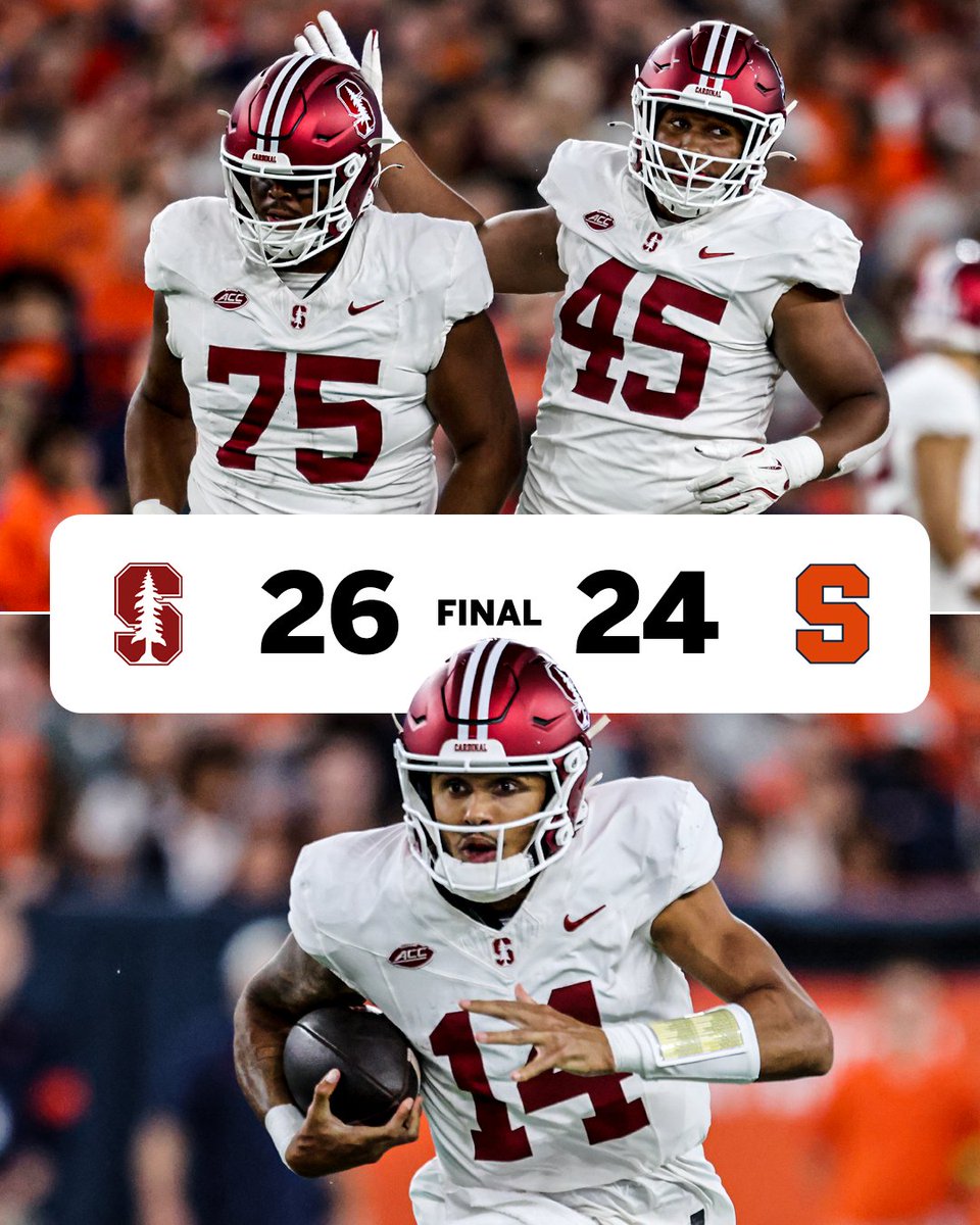 WHAT A FINISH‼️ 

First ACC game, first ACC win for <a href="/StanfordFball/">Stanford Football</a> 🙌