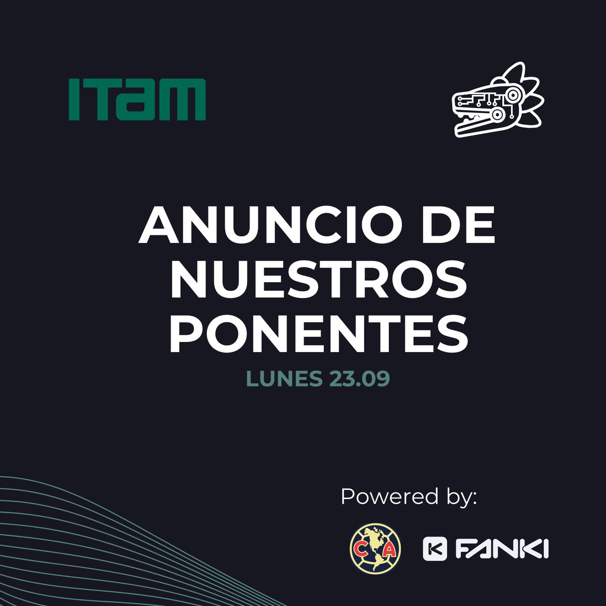 🗣️ ¡No te pierdas el anuncio de ponentes este lunes! Anunciaremos uno nuevo cada día en nuestros canales oficiales.   

📷 Si aún no lo has hecho, estás a tiempo de registrarte a la conferencia (lu.ma/ucs25l0j) y al hackathon (lu.ma/kkerhwer)
