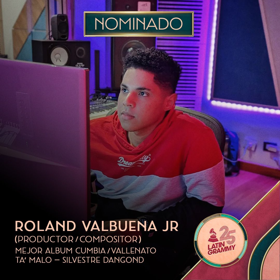 rolandvalgood's tweet photo. Vamos por mi 2do Latin Grammy con el favor de Dios! 🙏🏽🏆 https://t.co/IX0DSdR6u0
