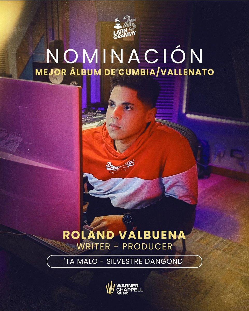 rolandvalgood's tweet photo. Vamos por mi 2do Latin Grammy con el favor de Dios! 🙏🏽🏆 https://t.co/IX0DSdR6u0