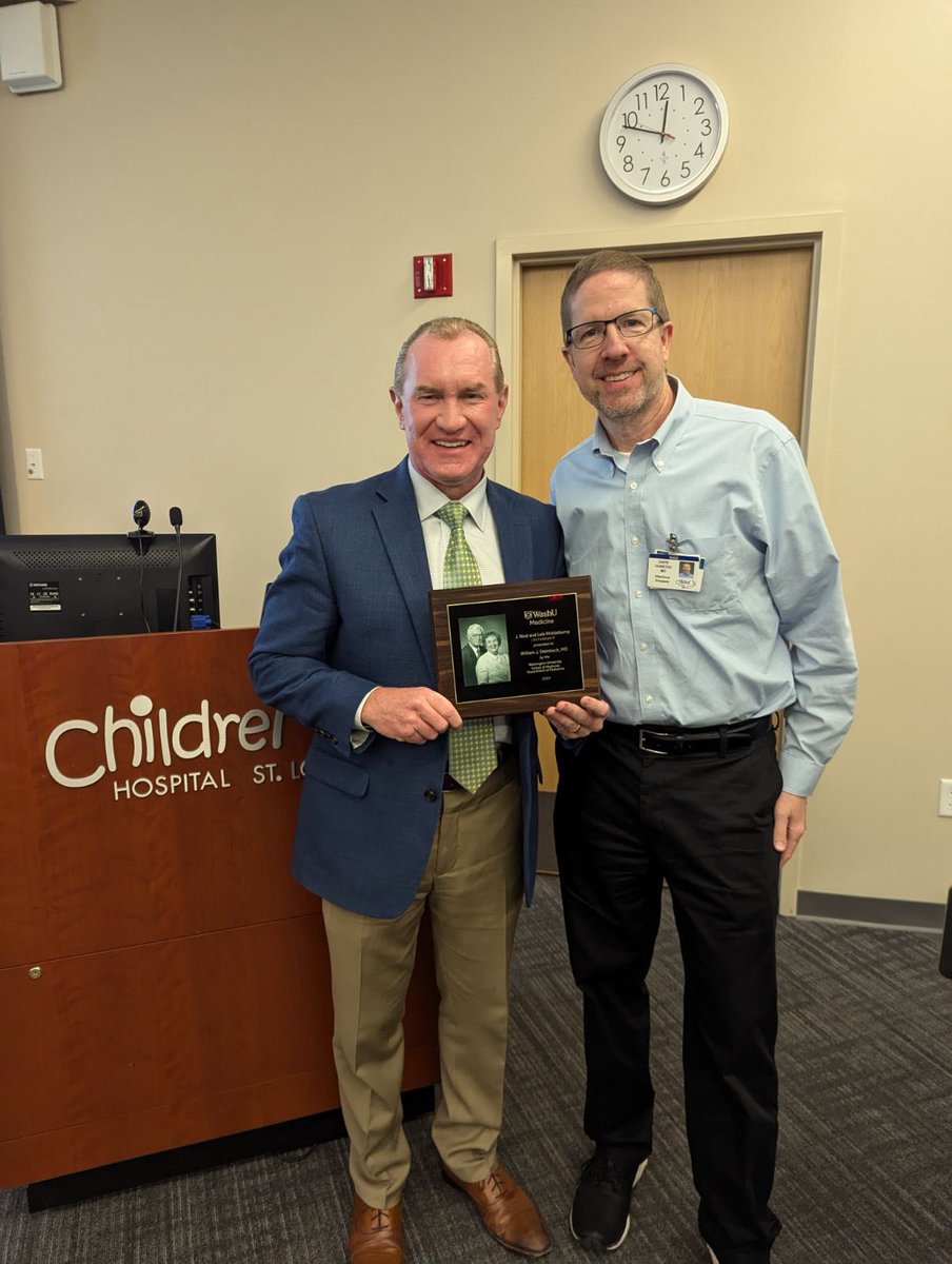 Grateful to Dr. Bill Steinbach, chair of @UAMSPeds, for an inspiring talk as the 23rd Annual Middelkamp Lecturer today! @WashUPeds