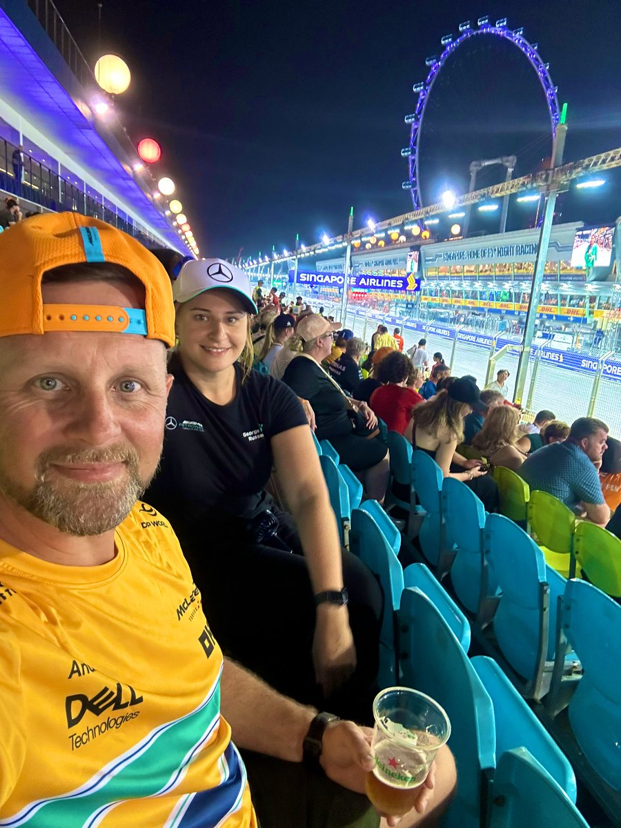 Brad_Eveleigh's tweet photo. Pit Straight last night - What an experience. 🏎️
#SingaporeGP 🇸🇬 
@Kaz_Ev https://t.co/AbP7z2KLdA