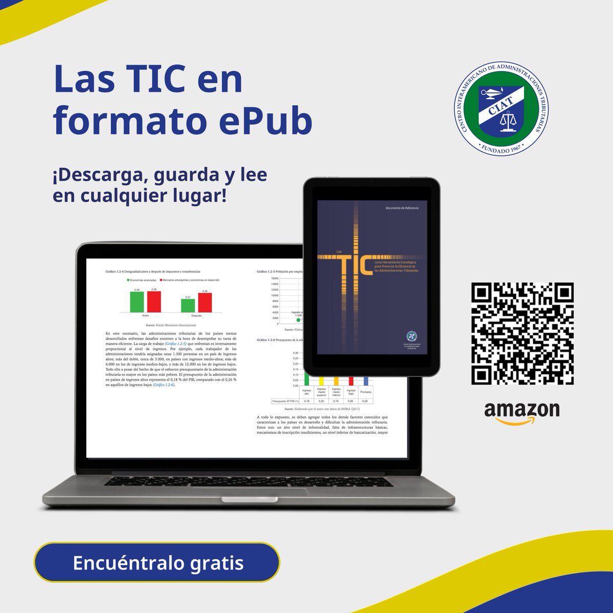 CIATorg's tweet image. La tecnología puede ser la mejor aliada para mejorar la eficiencia tributaria.

🌟 Disponible en formato ePub.

💻🌐 Descárgalo aquí: 
Esp: marketing.ciat.org/RS-ES-pub-TICM
Eng: marketing.ciat.org/RS-EN-pub-JHDB
#DescargaAhora #LecturaDigital #TecnologíaTributaria #Innovación