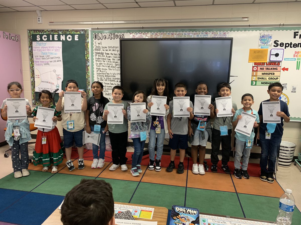Celebrated my star students who earned a 80, 90, or 100 percent on their End of Unit Reading and Math test.